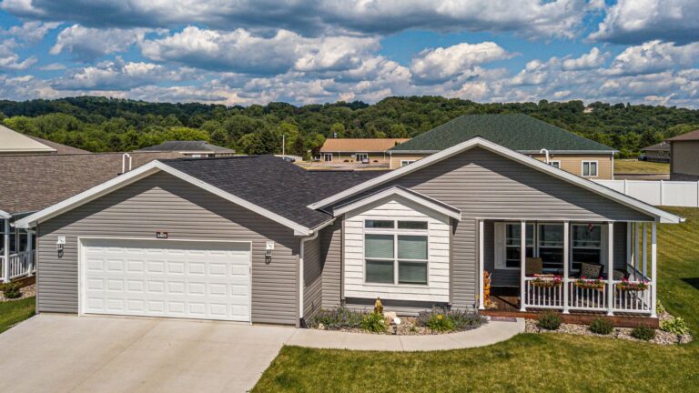 Exterior of a modern manufactured home