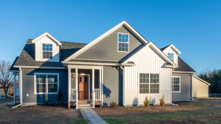 Exterior of a modern manufactured home