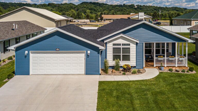 Exterior of a modern manufactured home