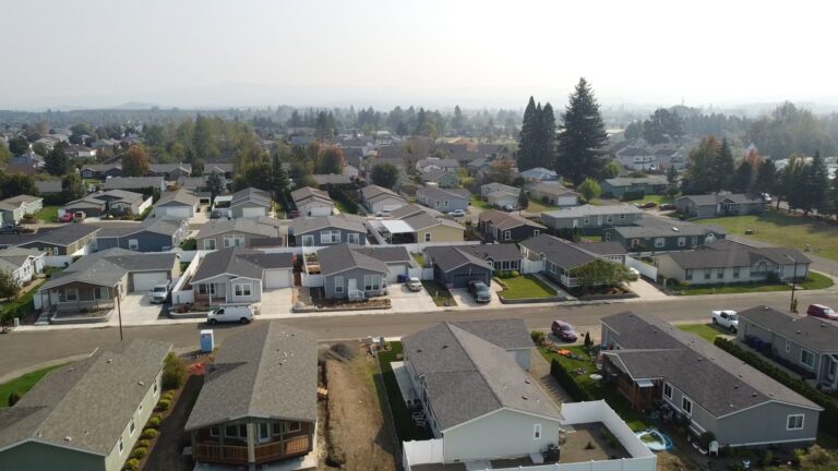 Exterior of manufactured home community