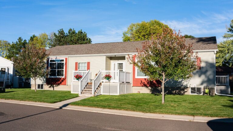 Exterior of a rent-to-own manufactured home