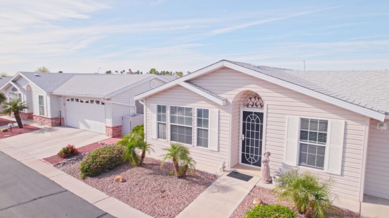 Exterior of a modern manufactured home